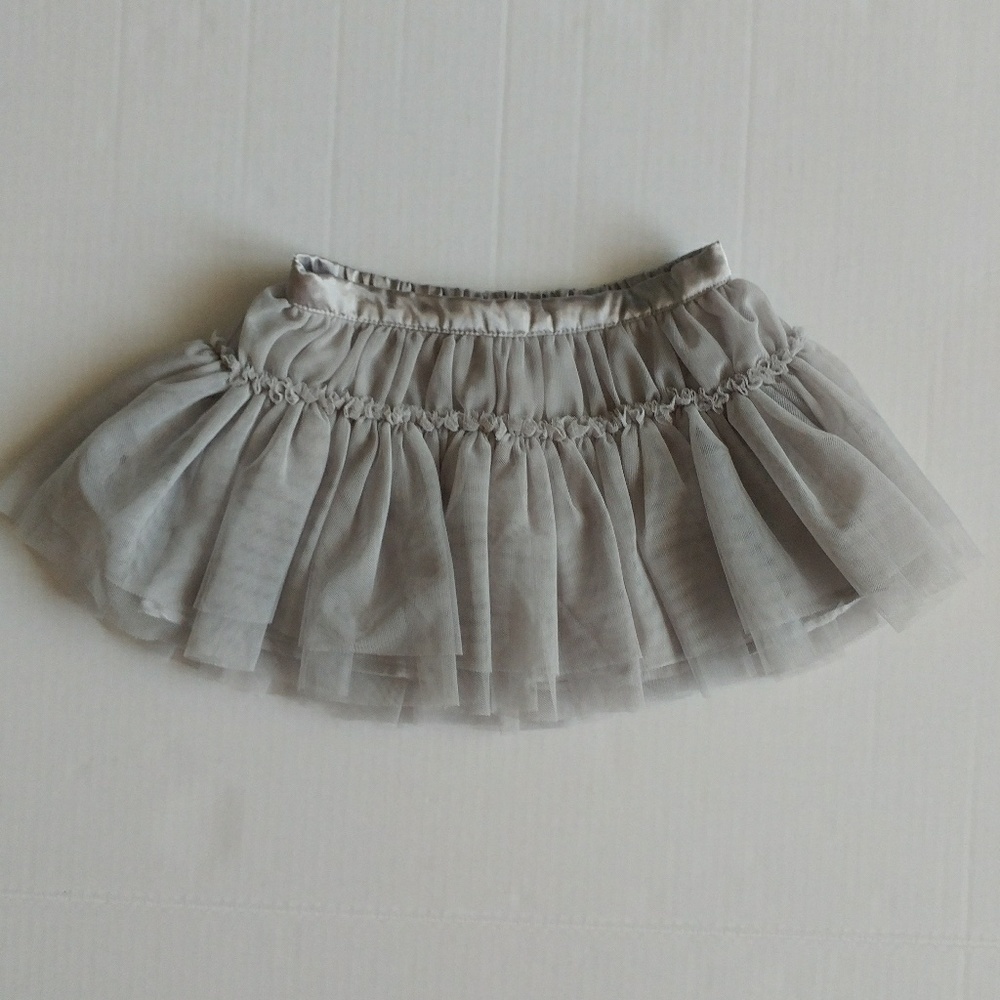 Cherokee Silver Gray Layered Tulle Skirt 18 M